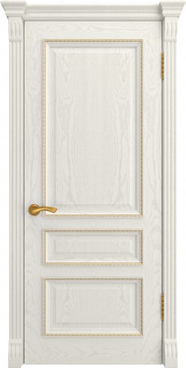 Межкомнатная шпонированная дверь Luxor Фемида-2 (багет) Дуб RAL 9010 глухая — фото 1